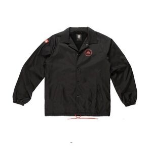 Maverik Black Coaches Jacket Mens 2XL Snap Front Lightweight Adventure Logo